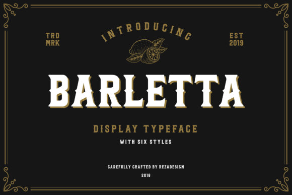 Пример шрифта Barletta #1